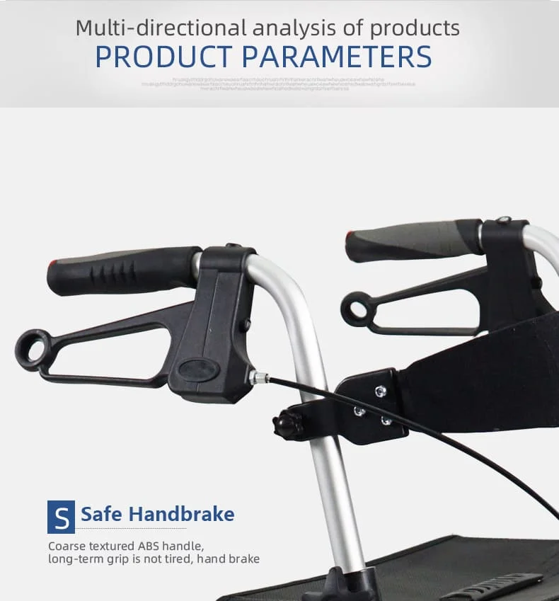 Rehabilitation Therapy Supply Shopping Disabled Elderly Used Folding Aluminum Rollator With Seat