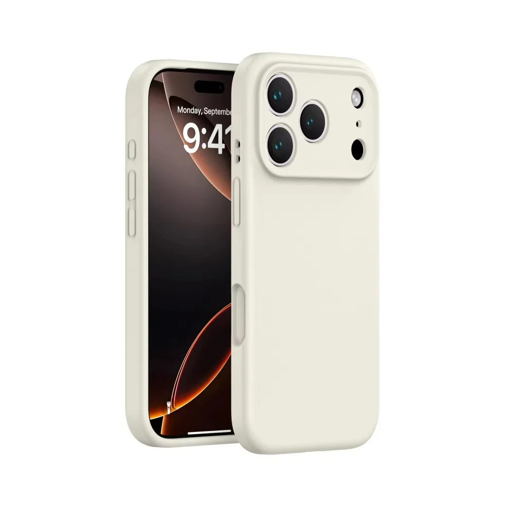 product liquid silicone phone case for iphone 17 16 15 14 13 pro max with plush fiber high quality matte skin feel case laudtec-9