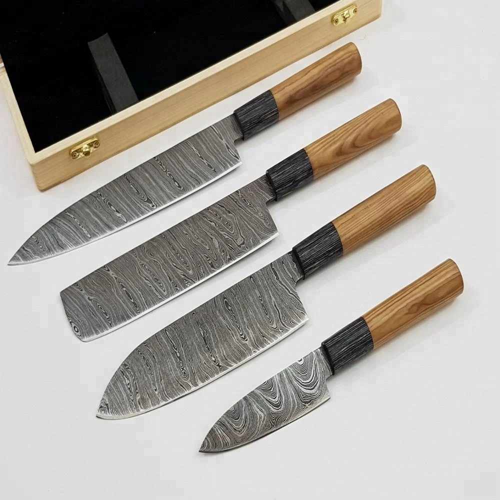 High Quality Folding Knife Damascus Steel Hunting Outdoor Pocket Knife With Leather Sheath Easy