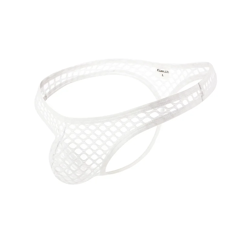 Large Mesh Men's Underwear Sexy Translucent Mesh Thong U Convex Hollow