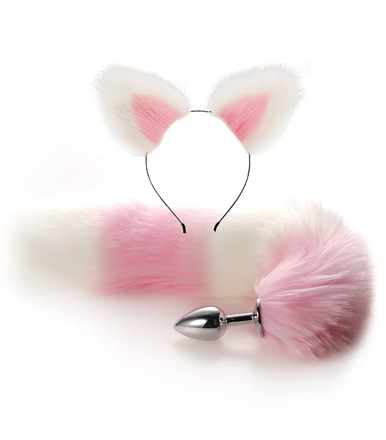 Nouveau style de plug anal queue de renard, plug anal, plug anal queue pour  femme, bandeau fantaisie oreilles de chat pour fte