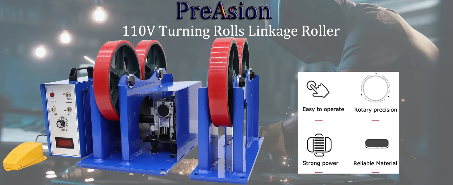 Supercnc 1 Ton 110V Rotary Welding Roller Pipe Welding Equipment ...