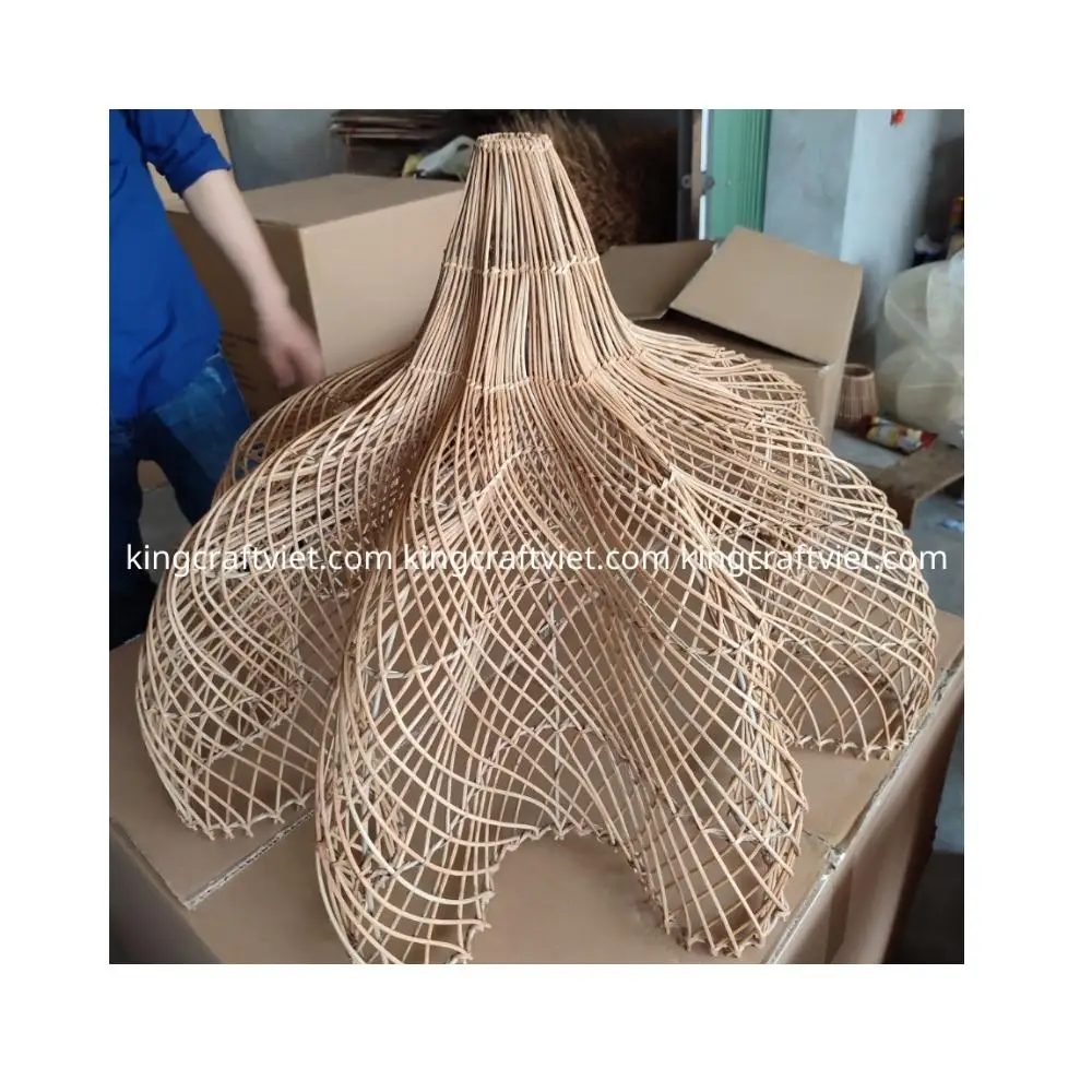 Хит продаж, домашний сад, живой кулон, легкий цветок из ротанга, абажур, уникальный дизайн, ручной работы, натуральный потолочный светильник, Декор для дома