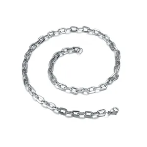 Men's Women Stainless Steel Fashion Jewelry Men's Pendants Necklace Generic Casual 55cm Chain Cuban