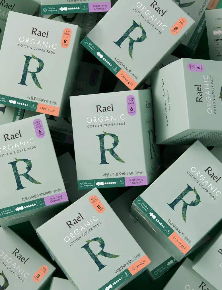 Rael Organic Cotton Cover Pads 5 Sizes Made In Korea Wholesale High