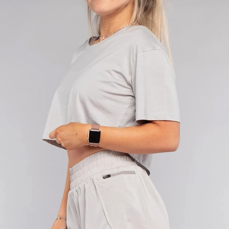 High Quality Cotton Crop Top Tshirt Women Oversized Printed Shirts