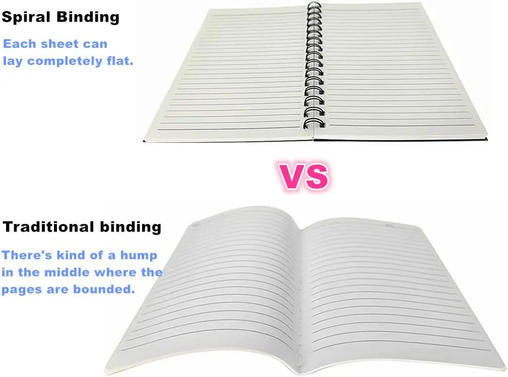 Top Quality 100 Gsm Ruled Spiral Note Pads A5 Spiral Lined Notebook For Note Making Purposes At