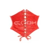 Red Satin With Black Mesh