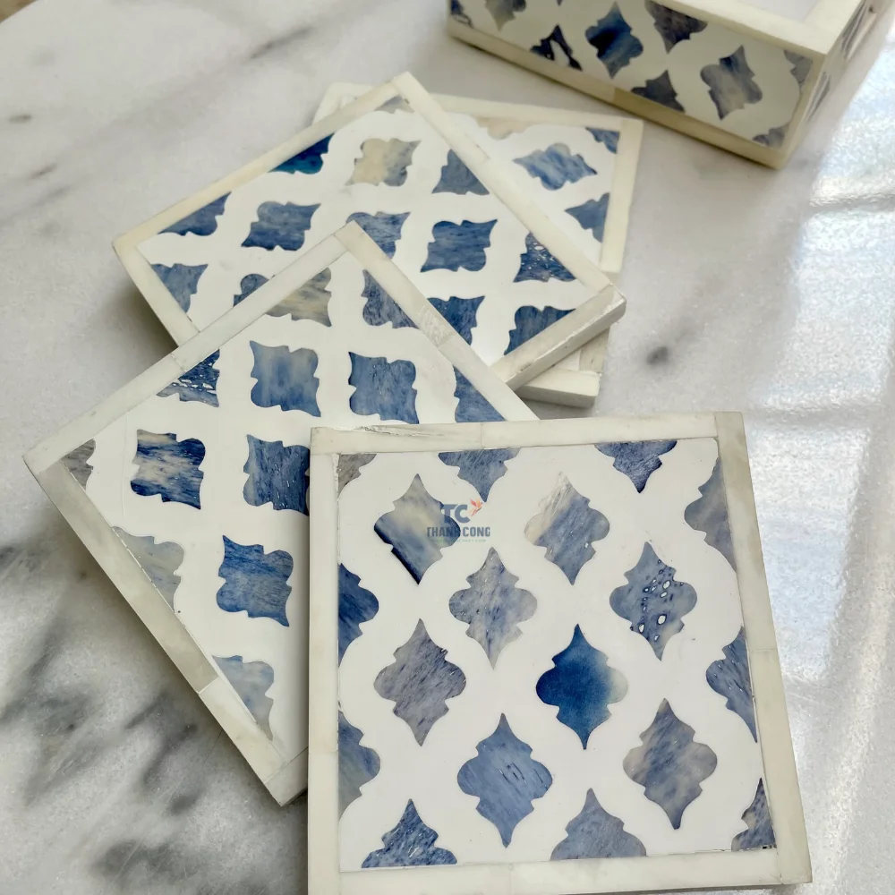 Mother Of Pearl Mop Coaster Set Of 4 Mother Of Pearl Coasters Luxurious Mosaic Table Coaster