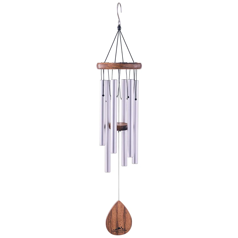 Upblend Outdoors Aluminum Musical Wind Chimes Outside Deep Tone Premium