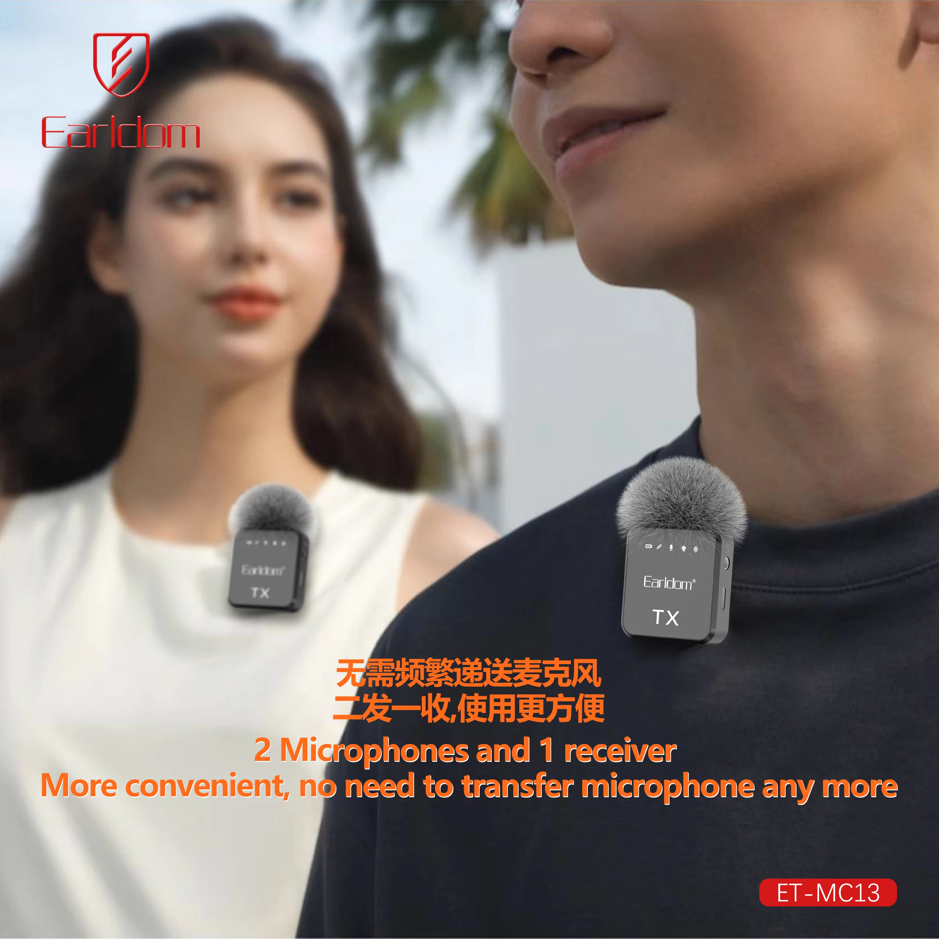 Earldom Studio Microphone Wireless Professional Wireless Microphone for Video Recording, Game Live Streaming