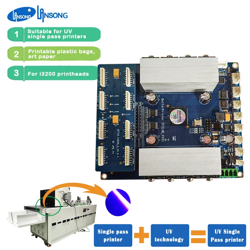 Yangi Yaxshiroq Printer UV sirengi bitta bosqichli raqamli inkjet printer asosiy platasi I3200-U1 bosuvchi bosh bilan