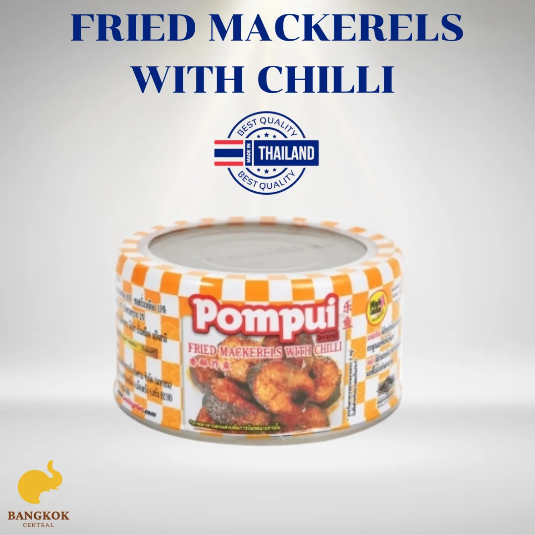 Pumpui Mackerels с чили 90gx, 10 банок, экспорт консервированной рыбы, скумбрии, карри, оптовая продажа, лучшее качество из Таиланда