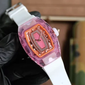 2026 New High-Quality Fashionable Sporty Trendy Women's Mechanical Watch Crystal Case Square Style Automatic Luxury Brand Watch
