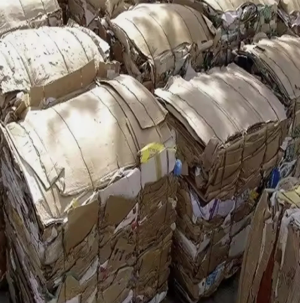 PAPER OCC (OLD CORRUGATED CARDBOARD - CARTON) BALES SCRAP / WASTE for RECYCLING.