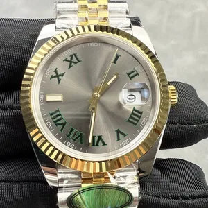 2026 New Men's Mechanical Watch Gray Dial Gold Bezel Equipped with 3235 Movement Business Casual High-Quality Automatic Watch