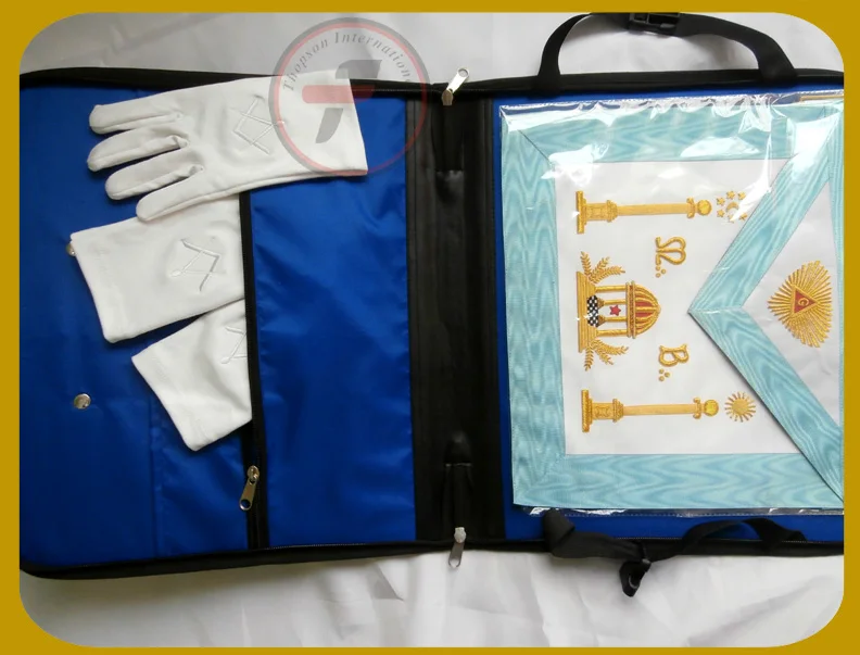 Masonic Apron Soft Case – Black Faux Leather Regalia Bag with