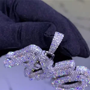 High Quality Customized 925 Sterling Silver Hip Hop Pendant Iced Out Diamond & Moissanite Handcrafted Pendants & Charms