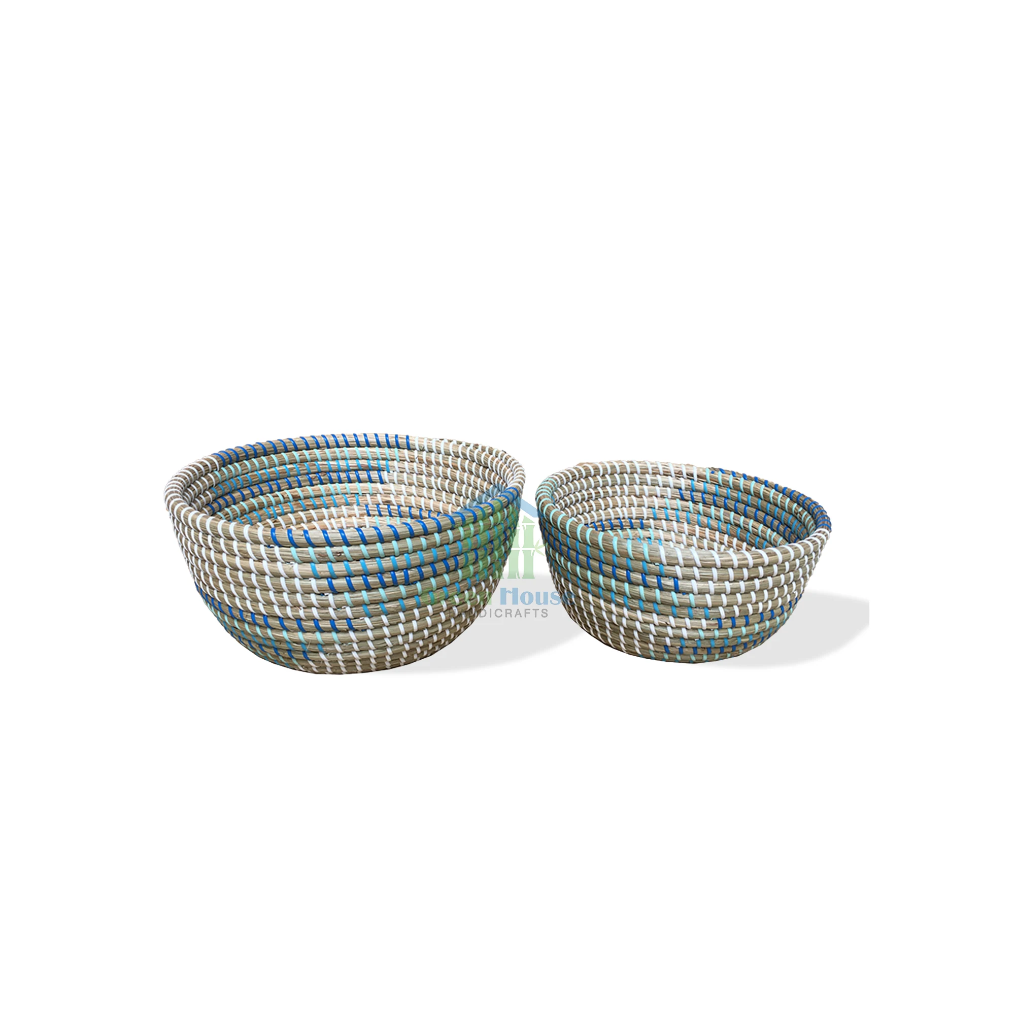 Round Seagrass Storage Baskets For Fruit And Vegetables High Quality