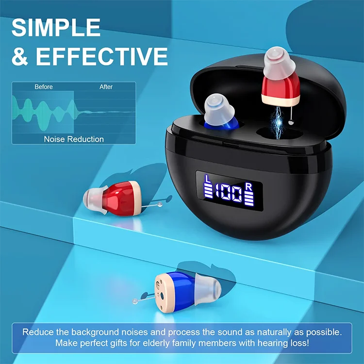 Hearking Cic Hearing Aids Rechargeable Mini Ear Aid Hearing Aids German