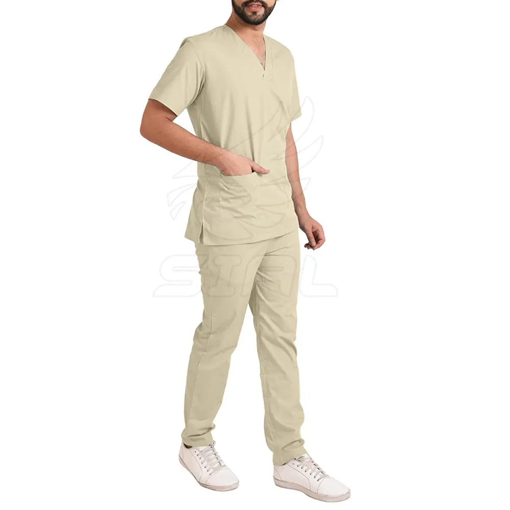 Premium Quality Hospital Scrub Set Half Sleeve Low Price Scrub Suit For