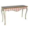Antique White+Pink+Gold Leaf+Wood Stain
