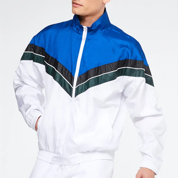 Wholesale Training Jogging Wear Nylon Tracksuits For Men Custom Logo Zipper Jogger Suits Set 2