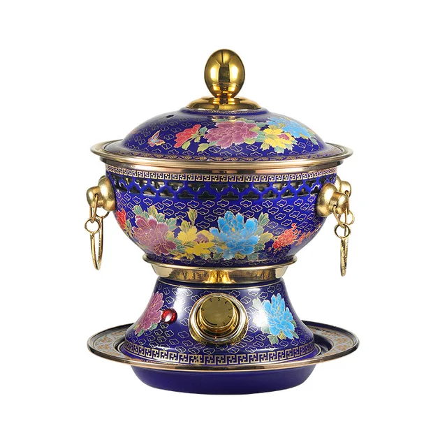 TK06 Wholesale Copper Electric Soup Warmer | No Coating Enamel Hot Pot | Thermal Cooker for Kitchen Use