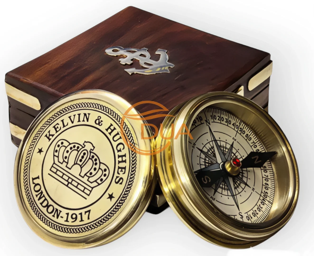 Vintage Kelvin Hughes 1917 Compass Brass Nautical Navigation Tool
