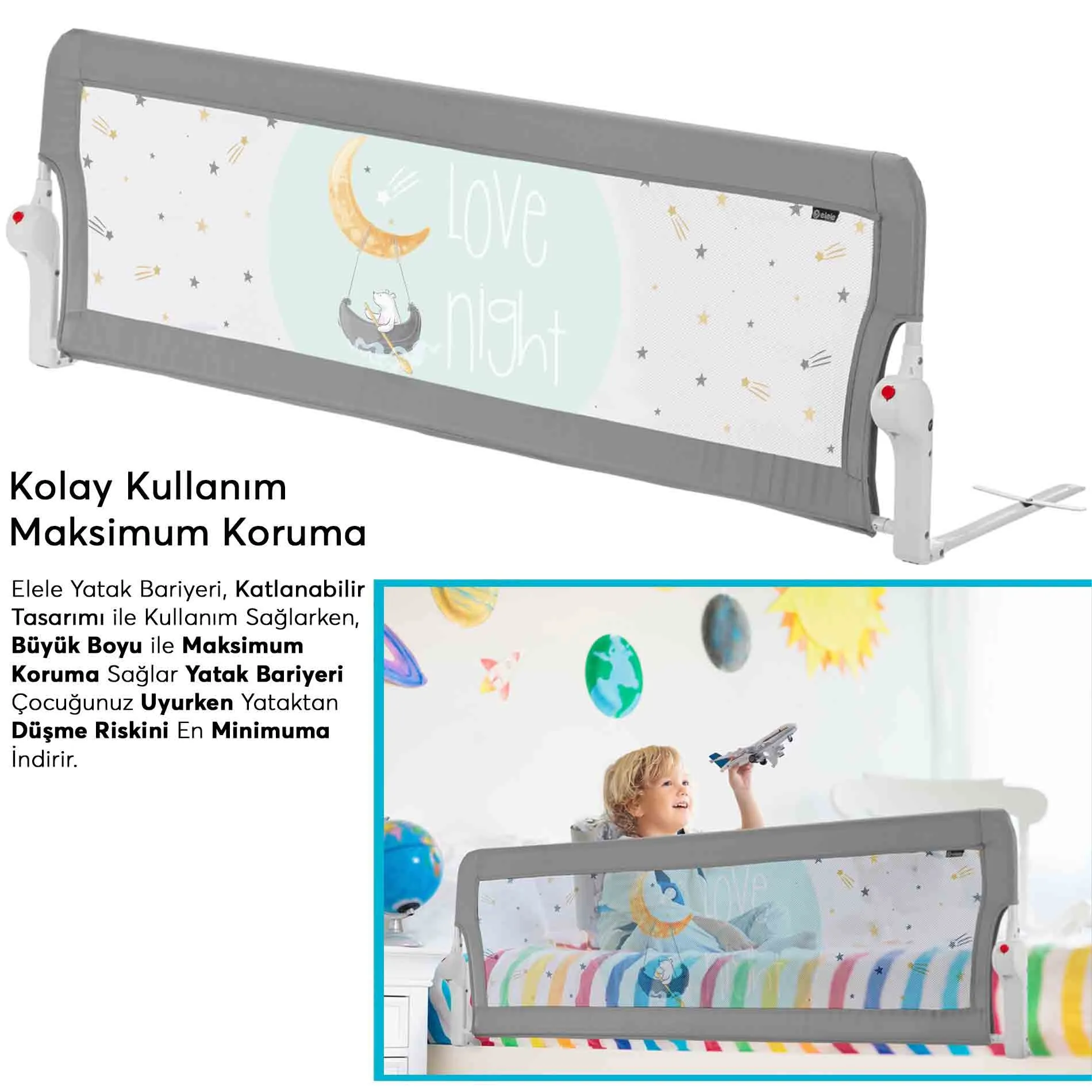 Safety Baby Bed Rail Bumper Fence Crib Corner Side Barrier Guard For