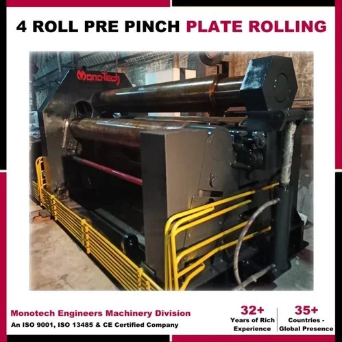 3 Cone Rolling Machine, Max Force or Load: 90-120 Ton, Semi-Automatic Hydraulic Plate Steel Sheet Bending Rolling Machine