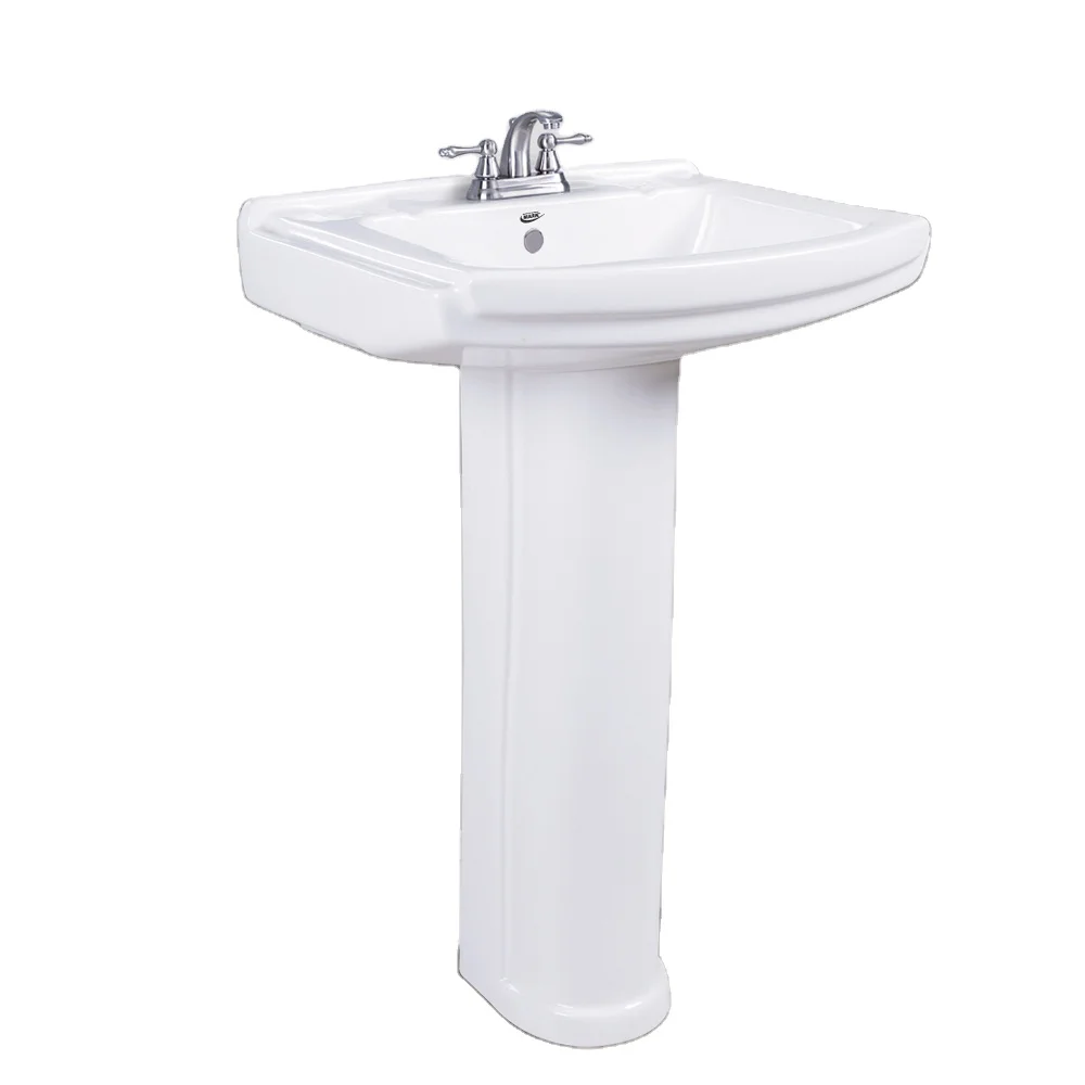 Ceramic Hand Wash Basin Full Pedestal Ceramic Sanitary Floor Wall