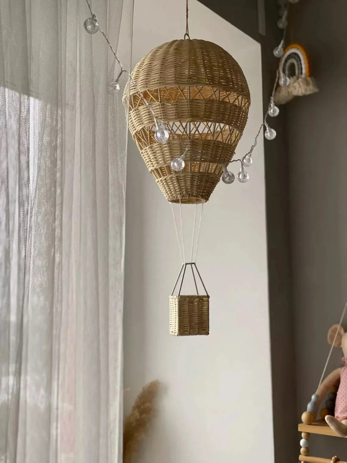 Wholesale 2023 For Rattan Flower Nursery Decor Pink Nursery Handmade