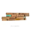 Accent colors from reclaimed paint wood