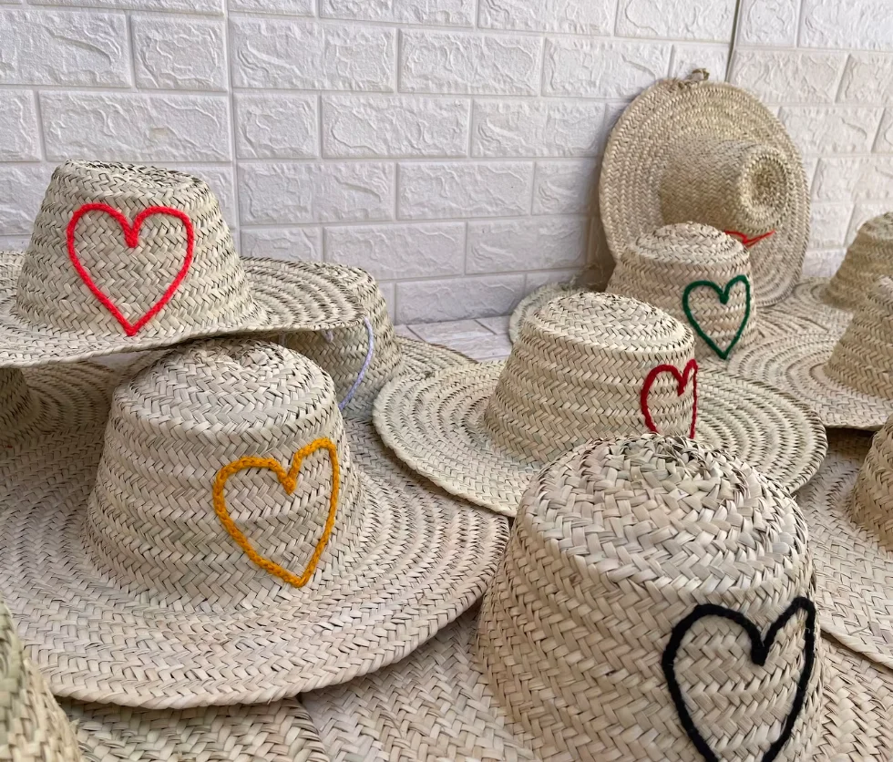 Modern Moroccan Straw Hats Handmade Beach Moroccan Summer Hats Natural