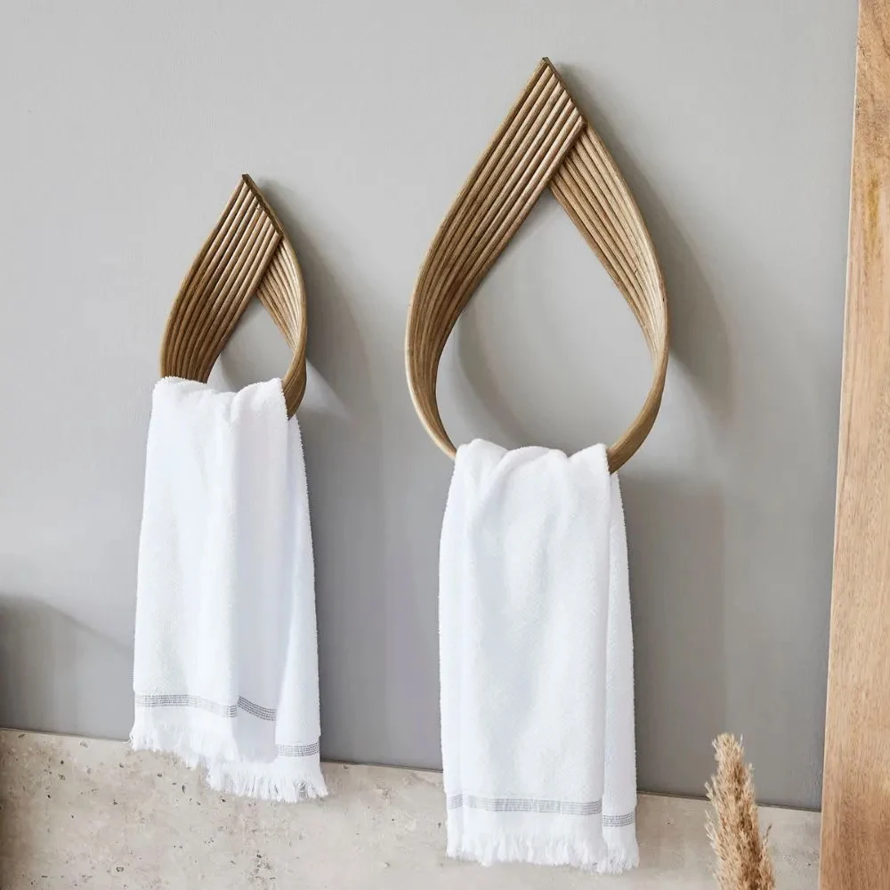 Best Design Rattan Clothes Peg/hook For Hanging Towel Natural Towel
