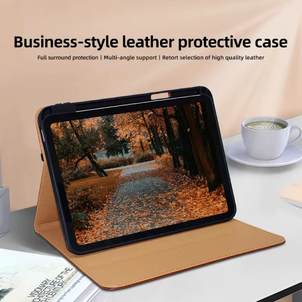 product latest leather case  for ipad 109 inch tablet case shockproof case business pencil holder laudtec-3