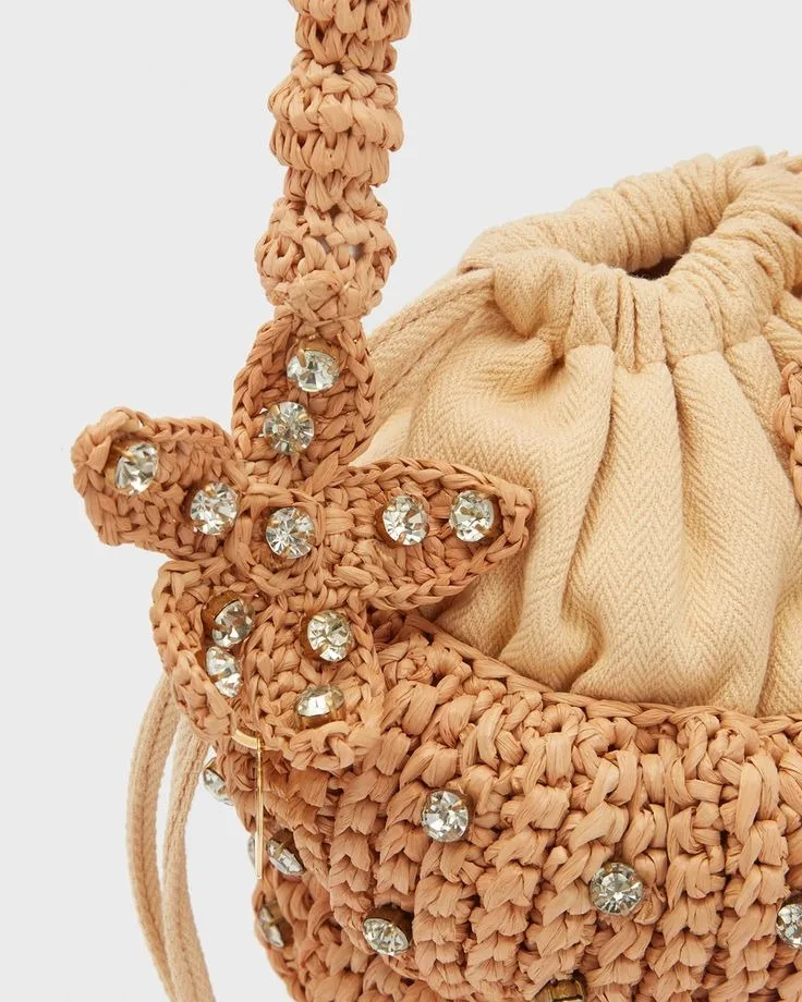Seashell Shape Raffia Paper Bag
