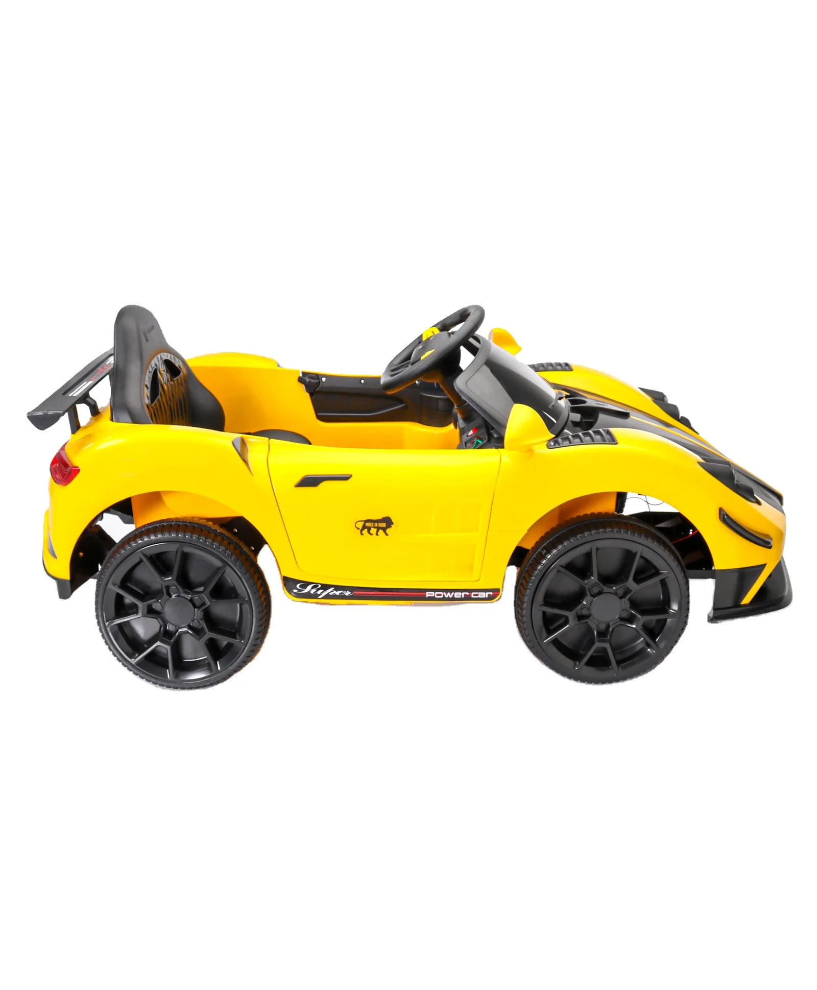 Battery Operated Ride On Car With Music & Lights Yellow Buy New
