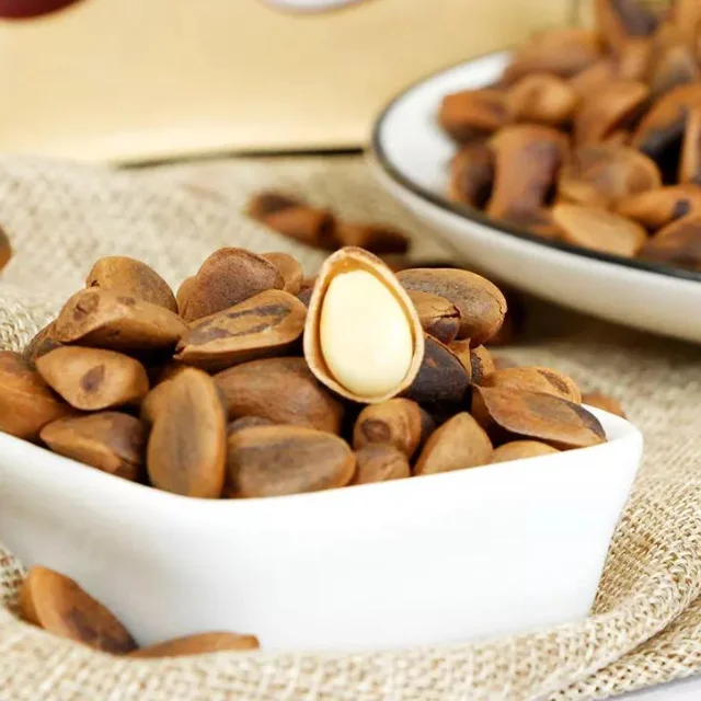 Поставщик сосновых орехов пекан ядра сосны Китайский Корейский желтый пакет упаковка для упаковки продуктов контейнер снега органического