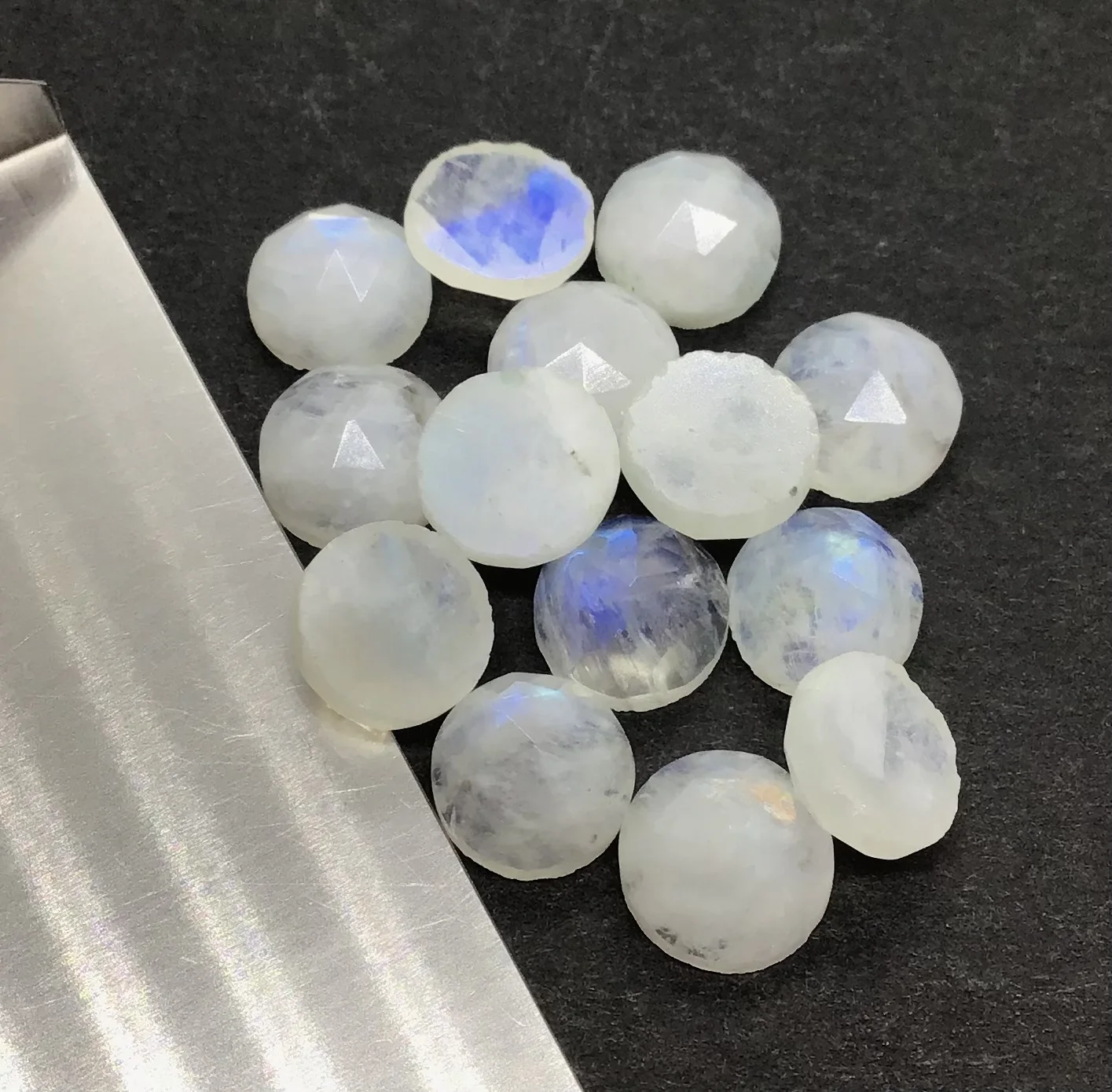 Rainbow Moonstone 5mm 6mm 7mm 8mm 9mm TO 12mm Round Gemstone Loose Natural  Rainbow Moonstone Faceted Loose Gemstone for Jewelry Making 
