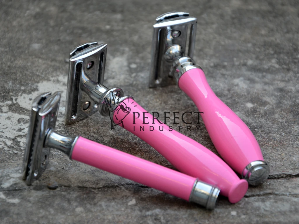 Professional Rosewood Handle De Safety Razors / Wooden Handle Shaving