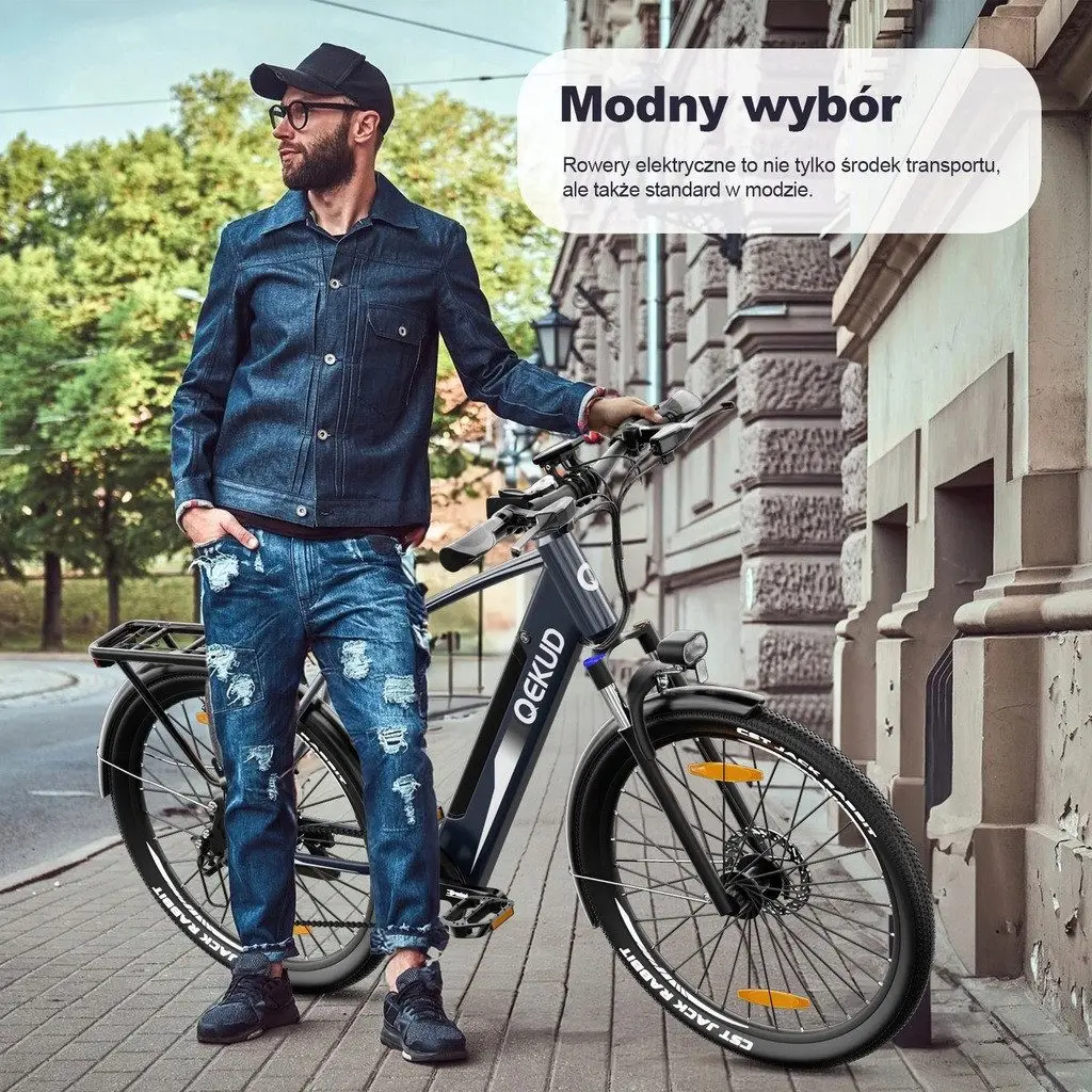 DOTMALL E-Bike Qekud 27.5 Zoll E-Cityrad mit 36V 12,5Ah Lithium-Akku 250W Motor