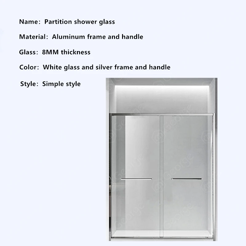Manufacturer Hot Sale Shower Glass Door Frameless Sliding Shower Doors