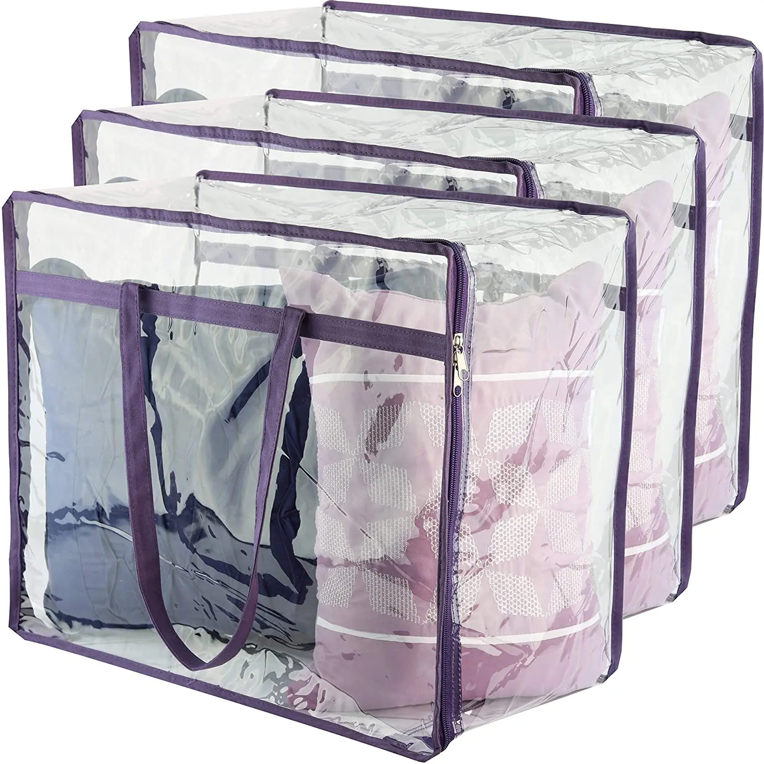 The Furnishing Tree Blanket Bag/Storage Bag/Quilt Bag Small Size  Transparent (polyvinyl_chloride, pack of 1) : : Home & Kitchen