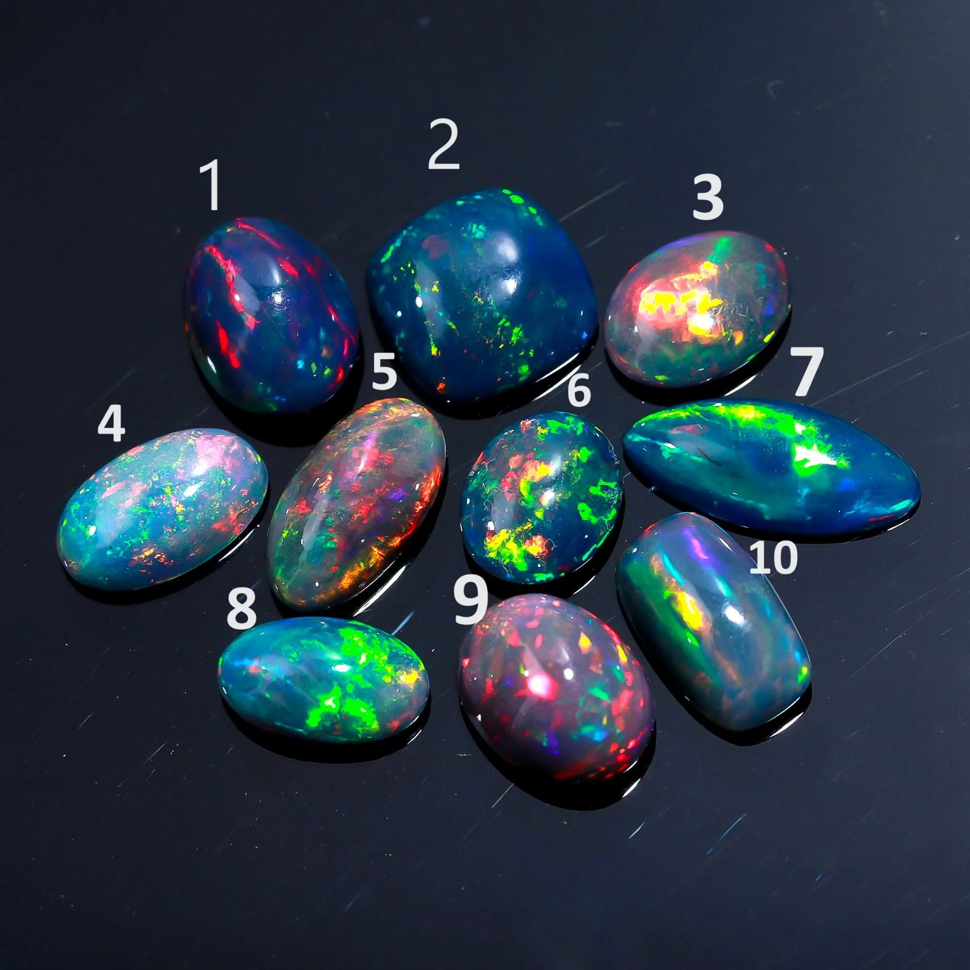 Amazing Quality Natural Ethiopian Opal Cabochon Gemstone Cabochon Loose Making Jewelry Pendant Ring Wholesaler Price Per Carat