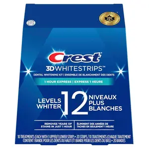 Home Use Cre st 3 D White Teeth Whitening Kits Professional Whitening Effect 10 Pouches