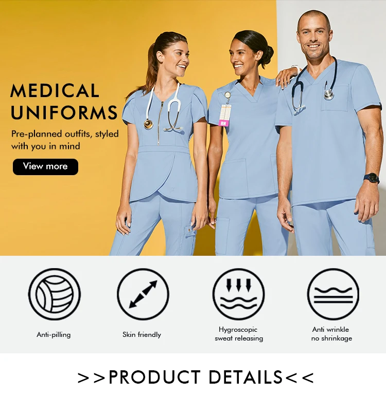 Medical Hospital Scrub Uniforms Medical Scrubs Oneck Zipper Nurses Scrubs Sets For Women Buy