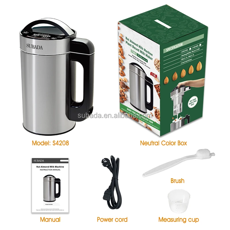 Almond Filter Machine Low Moq 1.5L Multi-functional Nuts Almond Milk Maker Soup Maker 7 in 1 ...