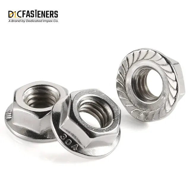 Din6927 Hex Serrated Flange Lock Nuts M3 To M56 Supplier Customized Sizes Buy M8 Stainless